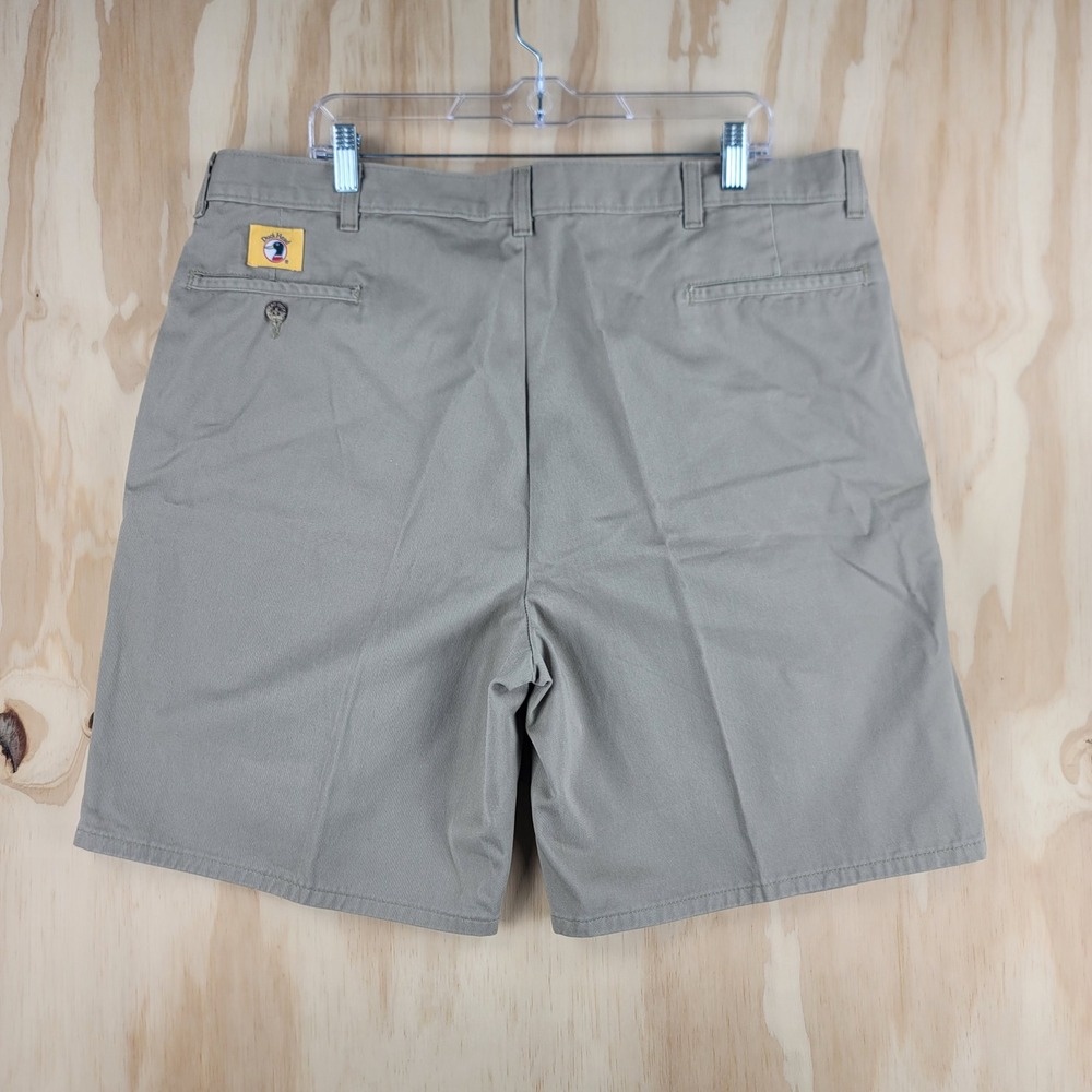 Duck Head Chino Shorts Mens 41 Khaki Pleated Cotton Casual Vintage 90's - Picture 2 of 6